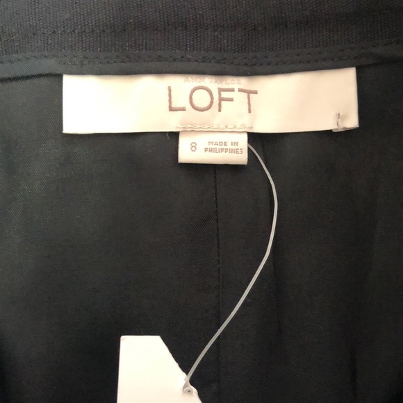 Ann Taylor LOFT Black and White Pencil Mini Skirt Size 8 Lined Classic Career - Picture 4 of 5